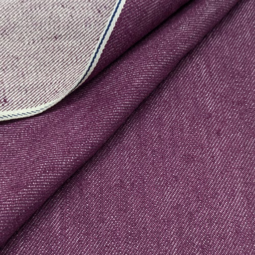 AV Selvedge Linen Cotton Denim Merlot