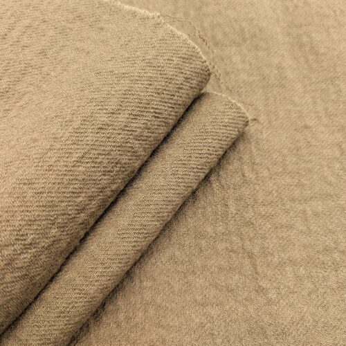 Ricceri Double Face Splitable Crushed Twill Wool Beige