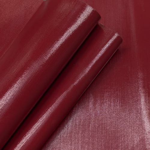AV Cotton Denim With Lamination Red