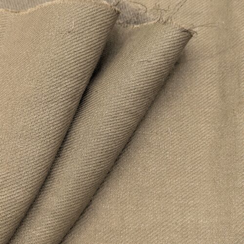 Ricceri Double Face Splitable Twill Wool Linen Cotton SIlk Tobacco