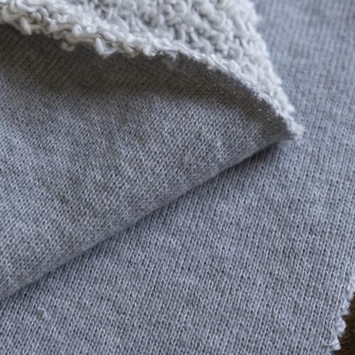 French Terry Pure Cotton Light Grey Melange