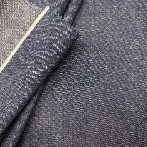 Japan Selvedge Raw Denim Shirt Weight 120cm Light Indigo