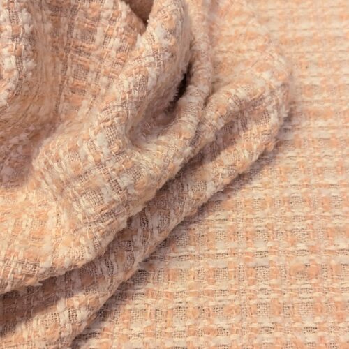 TXT Tweed Cotton Poly Peach White