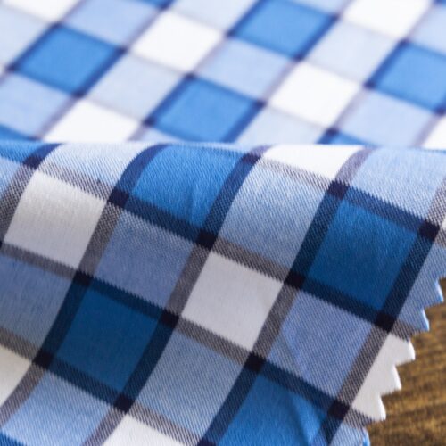 MB Classic Check Cotton Shirt Blue