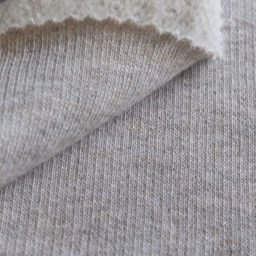 French Terry brushed Cotton Cashmere Oatmeal Melange