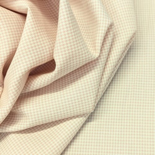 Tiny Houndtooth Cotton Light Pink