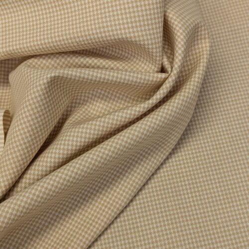 Tiny Houndtooth Cotton Beige