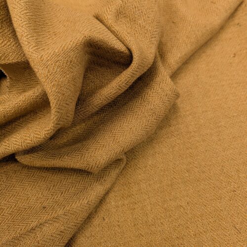 AV Linen Tweed Herringbone Mustard