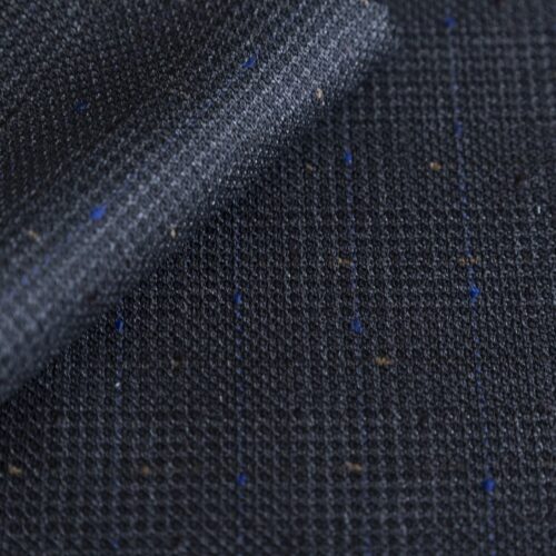 MB Japan Suiting Wool Mohair Checks Speckles Dark Grey Brown