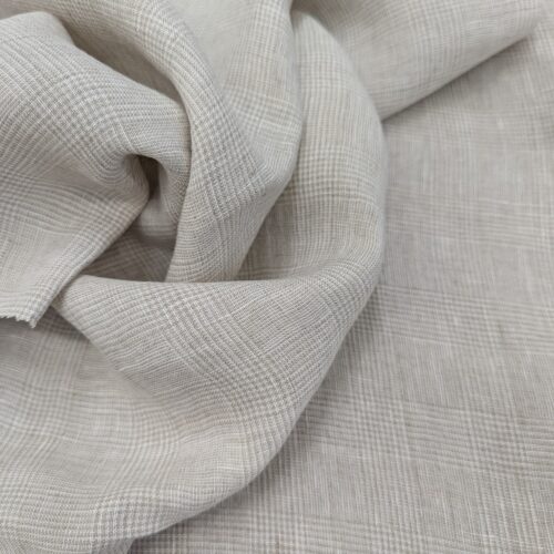 AV Linen Plaid Natural Flax