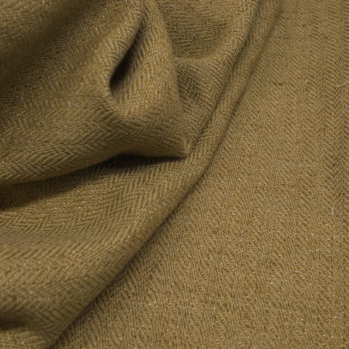 AV Linen Herringbone Tweed Green Tabacco