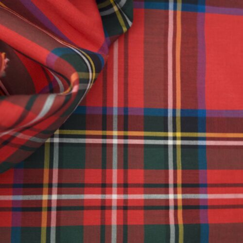 TXT Light Cotton Shirting Trtan Red Green