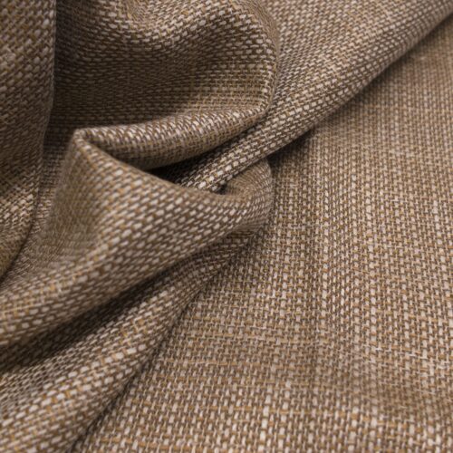 AV Wool Linen Silk Tweed Camel Off-White