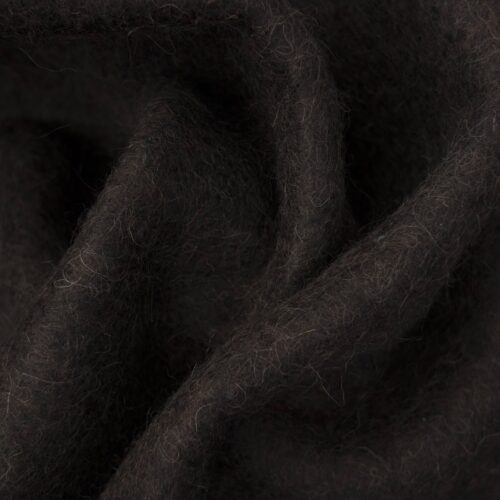 TXT Fluffy Alpaca Wool Coat Dark Umber