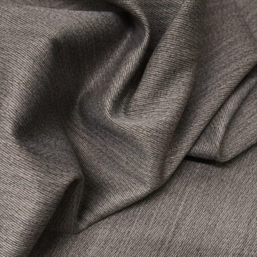 AV Wool Poly Suiting Twill Grey Melange