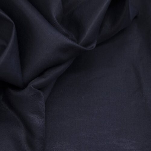 AV Cotton Silk Linen Suiting Twill Satin Midnight Blue