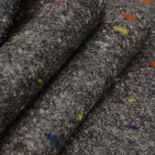 AV Wool Silk Coat Tweed Grey Speckles