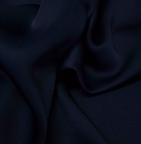 TXT Double Face Acetate Viscose Crepe Satin Dark Blue