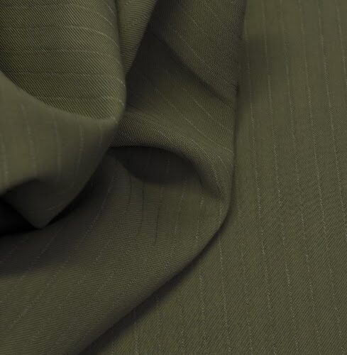 TXT Viscose Crepe Twill Stripe Rookwood Dark Green